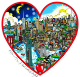 Charles Fazzino Art Charles Fazzino Art Night and Day...The Heart Beats for NY (DX)